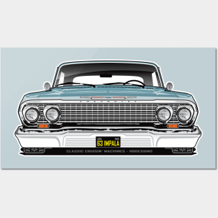 1963 Chevrolet Impala Coupe Posters and Art Prints for Sale
